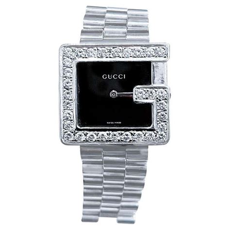 gucci g square watch|men's gucci watch diamond bezel.